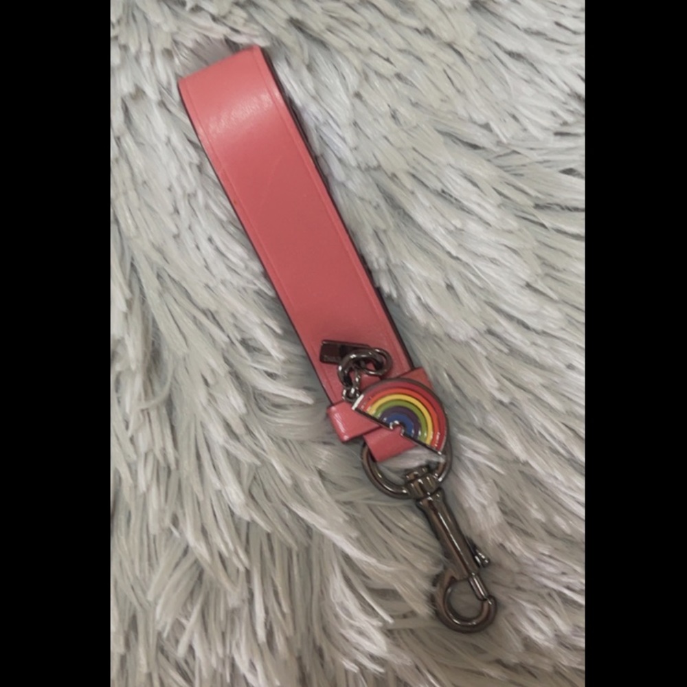 COACH loop bag charm with cute rainbow charm NWOT